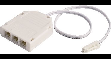 Deko Light MINI-AMP 3-fach VT (1x Stecker, 3x Buchse) 20cm, 12V/24V, max 3A, IP20 940064 Verdeler 3-voudig 20 cm Wit