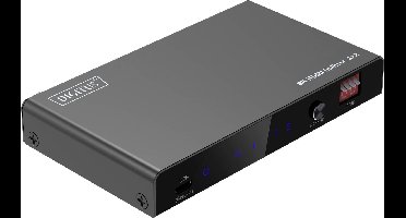 Digitus DS-55339 1 + 2 poorten HDMI-splitter Met metalen behuizing, LED-weergave, Met status-LEDs, Voor intern gebruik 7680 x 4320 Pixel Zwart