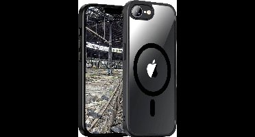 JT Berlin Pankow Hybrid MagSafe Backcover Apple iPhone 17e, iPhone 16e Zwart, Transparant Inductieve lading, MagSafe compatible, Stootbestendig