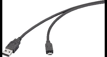 Renkforce RF-6830432 USB-kabel USB 2.0 USB-A stekker, USB-micro-B stekker 2.00 m Zwart