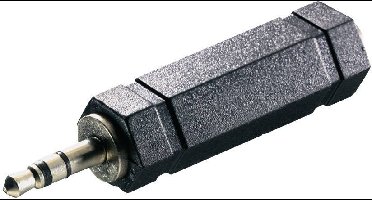 SpeaKa Professional SP-7869824 Jackplug Audio Adapter [1x Jackplug male 3,5 mm - 1x Jackplug female 6,3 mm] Zwart