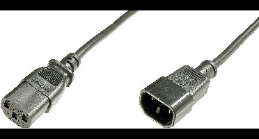 Digitus Stroom Aansluitkabel [1x Apparaatstekker, male C14 - 1x Apparaatstekker, female C13 10A] 1.20 m Zwart
