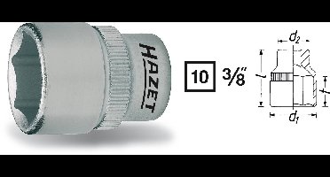 Hazet 880 880-17 Dop (zeskant) Dopsleutelinzetstuk 17 mm SW 17 3/8 (10 mm)
