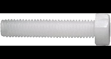 TOOLCRAFT 830220 Zeskantbout M2.5 16 mm Buitenzeskant DIN 933 Kunststof, Polyamide 10 stuk(s)