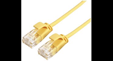 ROLINE GREEN UTP patchkabel Cat.6A (Class EA), LSOH, extra dun, geel, 0,3 m