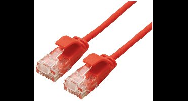 ROLINE GREEN UTP patchkabel Cat.6A (Class EA), LSOH, extra dun, rood, 0,3 m