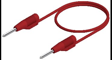 Hirschmann Test & Measurement MVL 2/25 rt Meetsnoer Stekker 2 mm Stekker 2 mm 25.00 cm Rood 1 stuk(s)