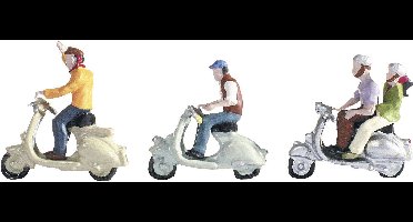 NOCH 36910 N Scooterrijders figuren Geverfd, Staand
