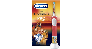 Oral-b Tandenborstel Kids Pro 3+ Lion King Elektrische Tandenborstel Rood