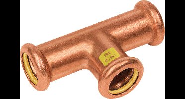 Bonfix Pressfitting roodkoper GAS T-koppeling - verlopend 35x28x28 - 3 x press - (m-profiel)