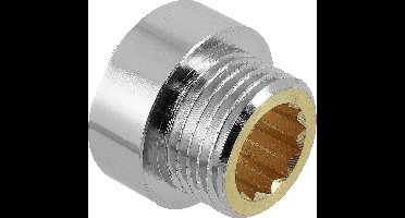 Bonfix Kraanverlengstuk - gepolijst verchroomd 1" x 15 - binnendraad x lengte (mm) - volgens DIN 3523