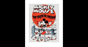 Kunstdruk Mickey Mouse - The Musical Farmer 40x50cm