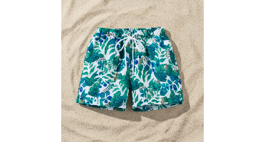 Beach Shorts – Lichtgewicht & speels – Tropisch Kinder Zwembroek Eilandbloei / 120 (5–6 jaar) | Educatief Speelgoed
