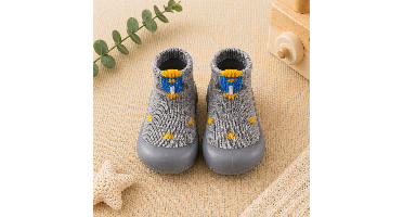 Baby Anti-Slip Shoes – Veilig & Comfort – Kinder Schoenen Dieren & Raket / Grijs / 27 (2.5–3 jaar) | Educatief Speelgoed