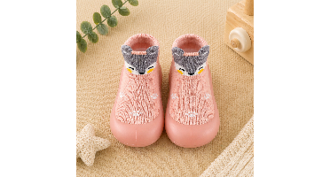 Baby Anti-Slip Shoes – Veilig & Comfort – Kinder Schoenen Dieren & Raket / Roze / 21 (10–15 maanden) | Educatief Speelgoed