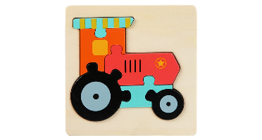 3D Wooden Puzzle™ - Speels Dierenavontuur - Legpuzzel Tractor | Educatief Speelgoed