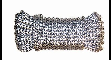 U-Rope Landvast Deluxe 12 mm x 12 m met 40 cm oogsplits wit/navy