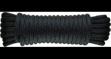 U-Rope Landvast Deluxe 16 mm x 15 m met 40 cm oogsplits zwart