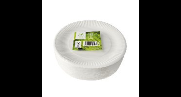 Bord iezzy d 230mm karton wit | 10 stuks