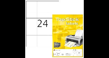 Etiket topstick 70x37mm wit 2400st