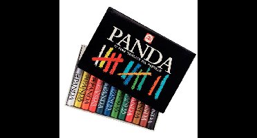 Oliepastel talens panda set á 12 kleuren