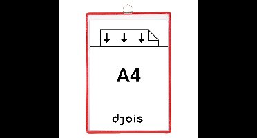 Zichtpanelenframe hangend tarifold a4 rood 5st