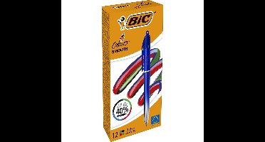 BIC Colours Smooth Gradiant 4-kleurenbalpen, medium, blauw