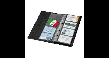 Visitekaartmap sigel 200krt 90x58mm zwart | 5 stuks