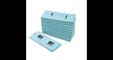 Nummerblok 42x105mm nummering 1 1000 blauw 10st | 10 stuks