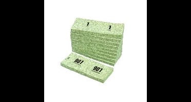 Nummerblok 42x105mm nummering 1 1000 groen 10st | 10 stuks