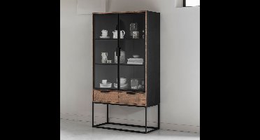 DTP Home Vitrinekast Cosmo Teakhout, 180 x 100cm - Naturel