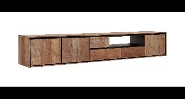DTP Home Zwevend TV-meubel Metropole Teakhout, 235cm - Naturel