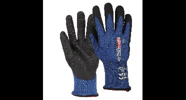 Werkhandschoenen extra grip gerecycled donkerblauw maat M TalenTools - Talentools