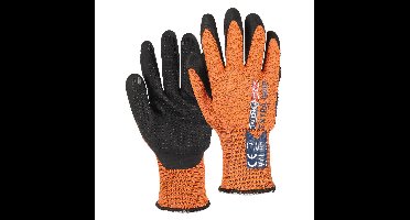Werkhandschoenen extra grip gerecycled oranje maat XL TalenTools - Talentools