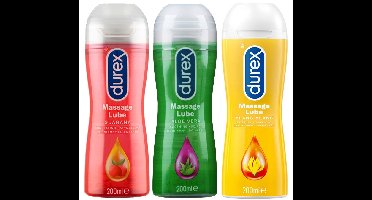Durex Massage Lubes Trio - 3 X 200ml