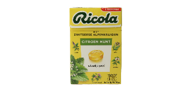 Ricola Citroen munt suikervrij doosje 50 Gram