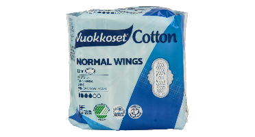 Vuokkoset Maandverband normaal wings organisch katoen 12 Stuks