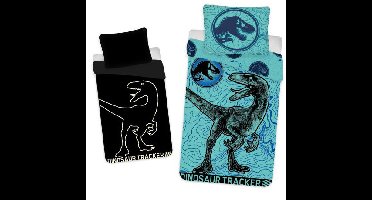 Jurassic World Dekbedovertrek Tracker Glow in the Dark - Katoen