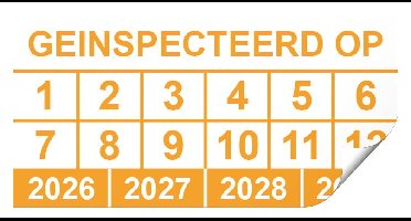 Keuringssticker geïnspecteerd op rechthoek 50 x 25 mm - 100 stuks (op rol)