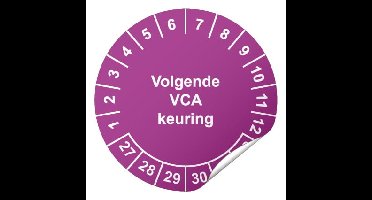 Keuringssticker Volgende VCA keuring Ø 40 mm - 600 stuks (op rol)