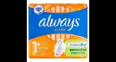 Always Always Maandverband Ultra Regular + Vleugels 14St