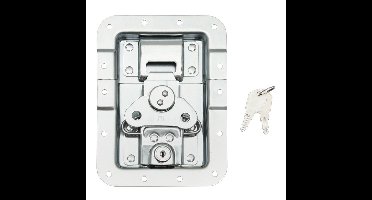 Adam Hall 172511L Groot inbouw vlinderslot met verzet en slot 14mm diep