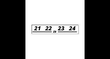 Rean Stageboxlabel 21 t/m 24 IN
