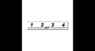 Rean Stageboxlabel 1 t/m 4 OUT
