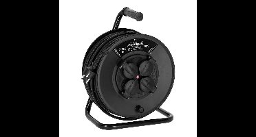 Adam Hall 3 Star CD 50 PWR kabelhaspel met 50m stroomkabel + 4x Schuko