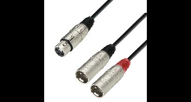 Adam Hall 3 Star YFMM 0100 verloopkabel 1x XLR female naar 2x XLR male 1m
