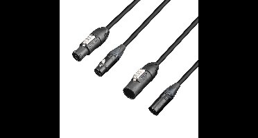 Adam Hall 5 Star HTCON 5D 0150 powerCON True1 & 5p XLR stroom & DMX combikabel 1,5m