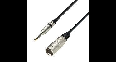 Adam Hall 3 Star MMP 0100 verloopkabel 1x XLR male naar 1x jack mono 1m
