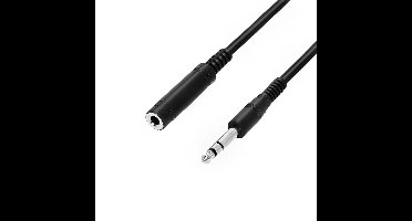 Adam Hall 3 Star BOV 0300 gebalanceerde stereo jack verlengkabel male-female 3m