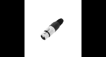 Adam Hall XLR 3p kabeldeel Female zilver